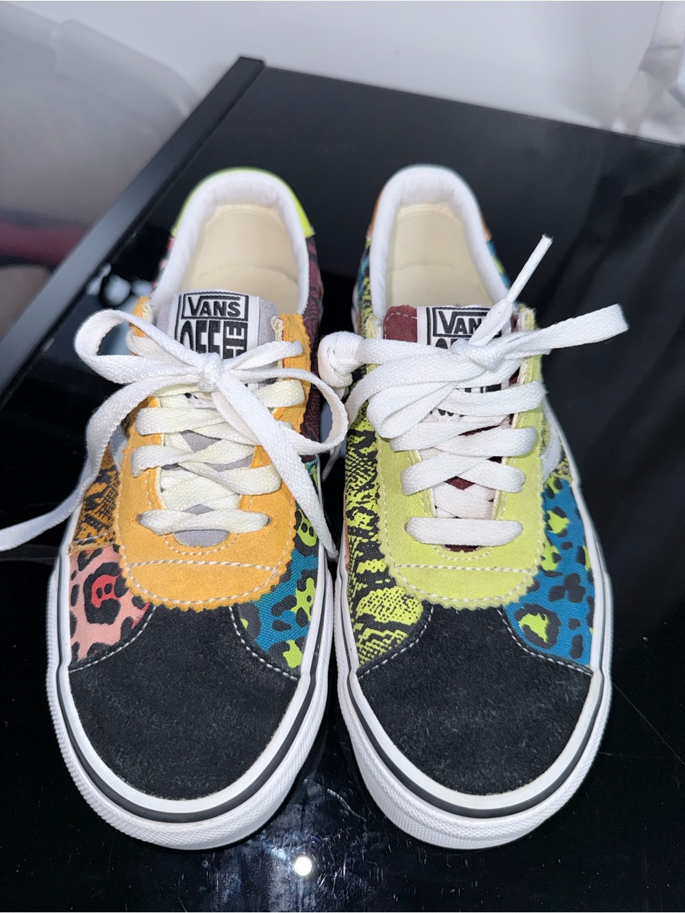 Vans Kids Low Top Sneakers - Black, Yellow, Lime, Blue, Pink
